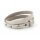 Leather bracelet, double twisted, colour: light grey