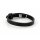 Leather bracelet, single twisted, colour: black