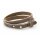 Leather bracelet, double twisted, colour: light brown customized