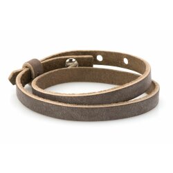 Leather bracelet, double twisted, colour: light brown...