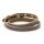 Leather bracelet, double twisted, colour: light brown flecked