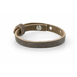 Leather bracelet, single twisted, colour: light brown...