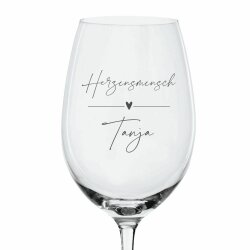 Weinglas Leonardo - Herzchen mit Wunschtext