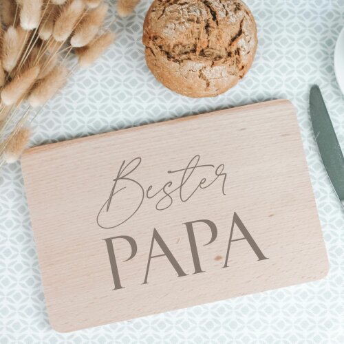Frühstücksbrett Holz - Bester Papa