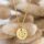 Edelstahlkette gold rund mit Wunschgravur - Kreuz mit Buchstaben
