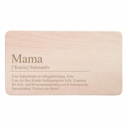 Frühstücksbrett Holz - Definition Mama mit Wunschname