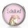 Schiebeperle Schulkind Pferd rosa mit Blume - 12mm